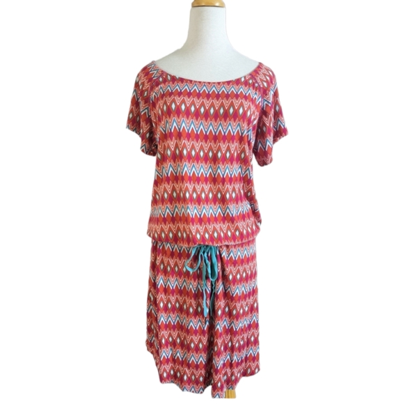 HATLEY Aztec Boho Geometric Casual Summer Dress - Picture 2 of 13